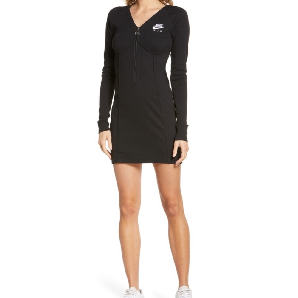 Nike Black Long Sleeve Bodycon Dress